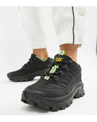Zapatillas de deporte negras con suela gruesa Intruder Caterpillar de Cuero  de color Negro para hombre - Lyst