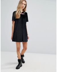 pull and bear velvet dress
