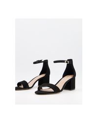 Sandalias negras con tacón medio cuadrado ALDO de Cuero de color Negro |  Lyst