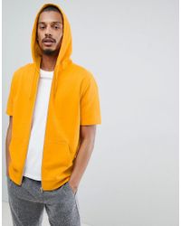 short sleeve zip up hoodie mens