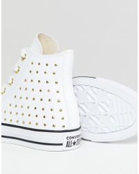 converse leather studded