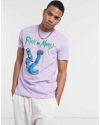 Rick and morty - t-shirt con stampa sul retro da Uomo di Bershka in Viola |  Lyst
