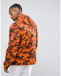 PUMA Synthetic Pullover Windbreaker In Camo Print In Orange Exclusive To  Asos 57663602 for Men | Lyst