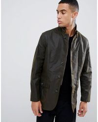barbour lutz wax jacket navy