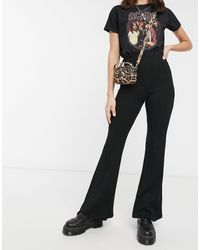 Pantalones Bershka de Tejido sintético de color Negro | Lyst