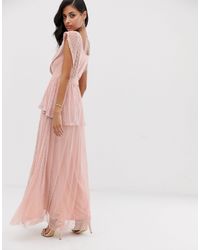 lace & beads maxi dress