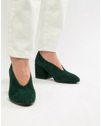 Vagabond Olivia Pointed Suede Shoes in Green - Lyst