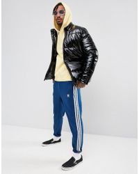 mens vinyl puffer jacket