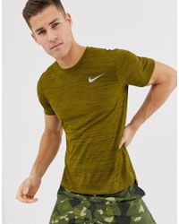 Nike Miler Essential 2.0 T-shirt In Khaki 928419-355 in Green for Men - Lyst