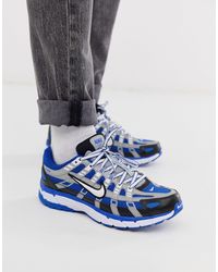 Nike Leer P-6000 - Sneakers In Blauw in het Blauw voor heren - Lyst
