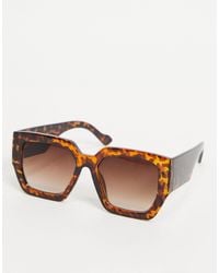Occhiali da sole oversize quadrati tartarugati di Stradivarius in Nero |  Lyst