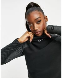 Nike Pro Hyperwarm - Top Met Lange Mouwen in het Zwart - Lyst