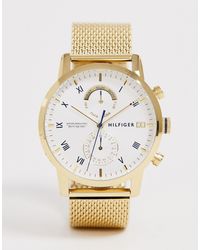 Tommy Hilfiger 1710403 Kane Mesh Horloge in het Metallic voor heren - Lyst