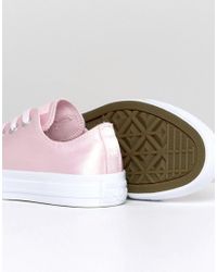 pink satin converse
