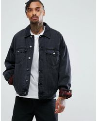 padded denim jacket mens