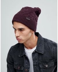 barbour cable knit beanie