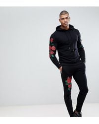 rose print hoodie mens