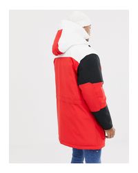 Tommy Hilfiger Synthetic Colourblock Arctic Parka Jacket Sorona Quilted  Lining in Red for Men | Lyst