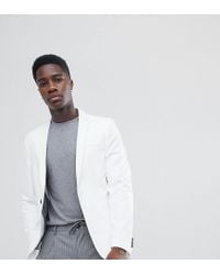 white jersey blazer