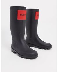 Stivali HUGO BOSS Uomo | Stivaletti Stile Escursionista In Pelle Spazzolata  Nero \u003e Bibivu
