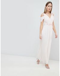 lipsy 3d floral detail maxi dress