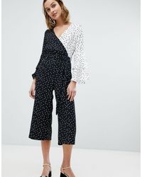 river island spot jumpsuit
