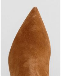 brown cone heel boots