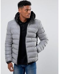mens grey bubble jacket