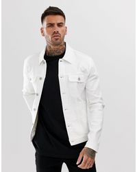 Giacca di jeans skinny stile western biancaASOS in Denim da Uomo colore  Bianco | Lyst