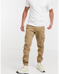 Pantalones JACK \u0026 JONES Hombre | Paul Flake Con Estructura Pantalones Cargo  Gris / Beige - OC Legends