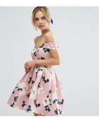 fold over bardot midi dress