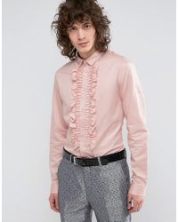 pink ruffle shirt