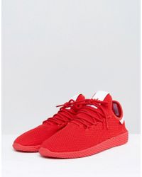 adidas Originals Leather X Pharrell Williams Tennis Hu Trainers In Red  By8720 for Men - Lyst
