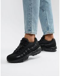 Nike Air Max 95 - Leren Sneakers in het Zwart voor heren - Lyst
