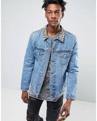 denim jacket with leopard fur collar