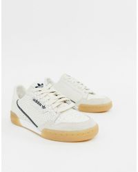 Zapatillas blancas con piel de serpiente y suela de goma Continental 80  adidas Originals de Cuero de color Blanco | Lyst