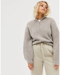 fluffy jumper with zip