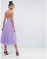 asos pinny extreme tulle mesh midi dress