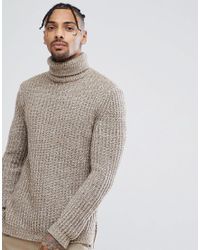roll neck fisherman sweater