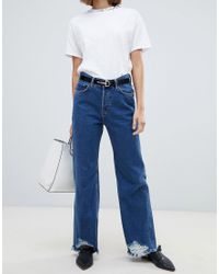 mango raw hem dad jeans