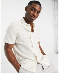 ASOS Regular Fit Smart Linen Shirt With 