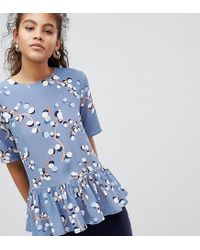 printed peplum top
