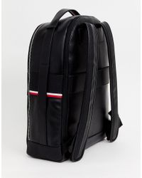 leather tommy hilfiger backpack