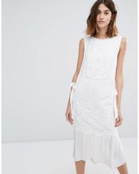 warehouse corded lace dress