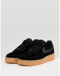 black suede air force 1 gum sole