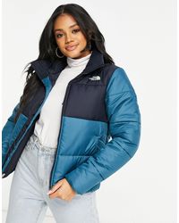 The North Face Saikuru Puffer Jacket In Blue Lyst