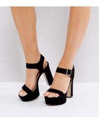 black platform sandals wide fit