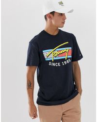 Tommy Hilfiger Denim T-shirt With Neon Retro Signature Chest Print In Navy  in Blue for Men - Lyst