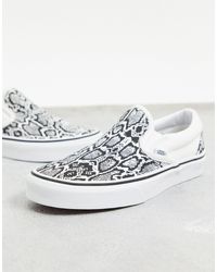 det er smukt spild væk Ret Vans Rubber Snakeskin-print Slip-on Sneakers in White - Lyst
