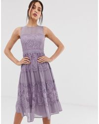 little mistress mink embellished lace panel detail maxi